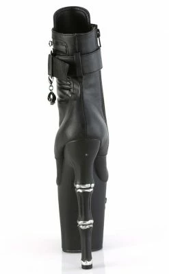Pleaser RAPTURE-1020STR-LT Black Matte Light Up Skull Boots