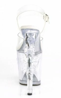 Pleaser Pole Shoes RAPTURE-808 Clear Skull Platform Heels