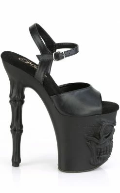 Pleaser RAPTURE-809 Black Skull Platform Heels (Au Stock) Pole Shoes