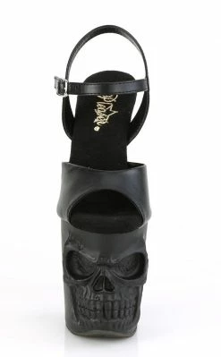 Pleaser RAPTURE-809 Black Skull Platform Heels Pole Shoes