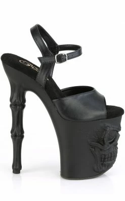 Pleaser RAPTURE-809 Black Skull Platform Heels Pole Shoes