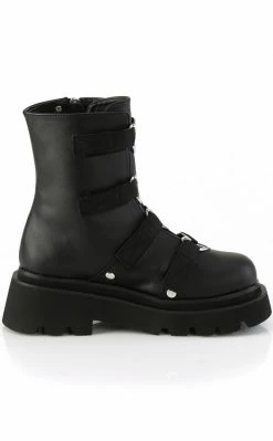 Demonia RENEGADE-50 Black Vegan Ankle Boots Shoes