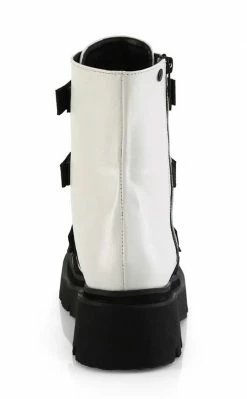 Demonia Shoes RENEGADE-50 White Matte Ankle Boots
