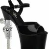 Pleaser REVOLVER-709 Black Heels Pole Shoes