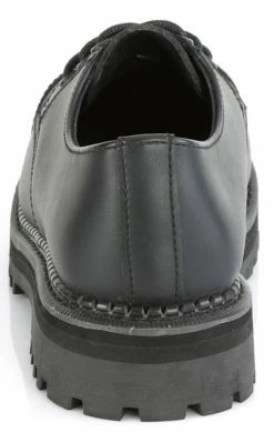 Demonia RIOT-03 Black Vegan Leather Steel Toe Oxford Shoes