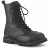 Demonia RIOT-10 Black Vegan Leather Combat Ankle Boots Shoes 2 Demonia RIOT-10 Black Vegan Leather Combat Ankle Boots Shoes