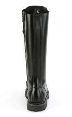 Demonia RIOT-20 Black Leather Knee High Combat Boots Shoes 10 Demonia RIOT-20 Black Leather Knee High Combat Boots Shoes