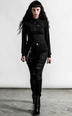 Killstar RIP Slash Jeans