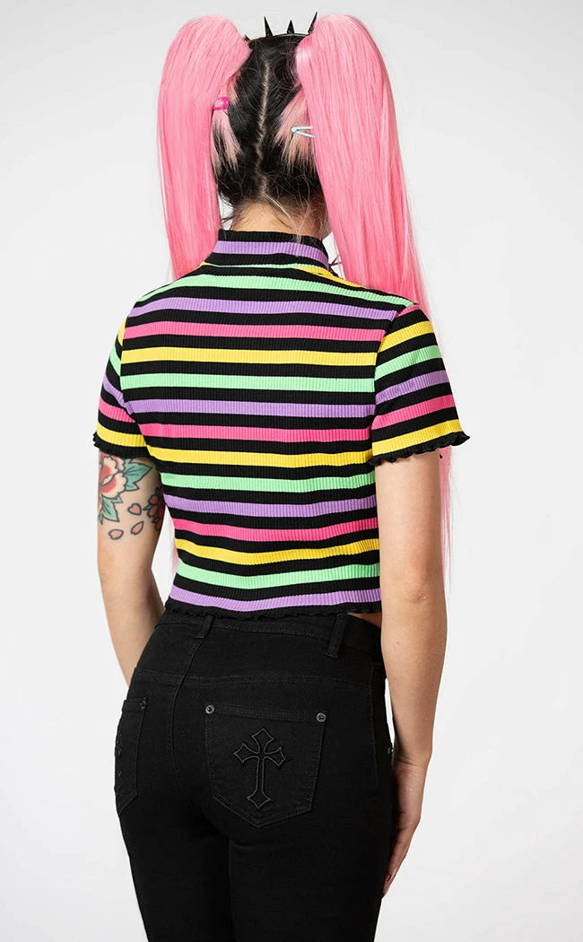 Killstar Clothing Rainbow Child Ribbed Crop Top 6 Killstar Clothing Rainbow Child Ribbed Crop Top