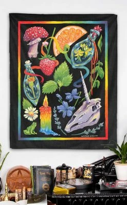 Tragic Beautiful X Lauren Davidson Rainbow Herbology | Charity Art Tapestry Home & Gifts