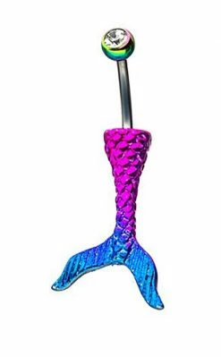 TB Rainbow Mermaid Navel/Belly Ring