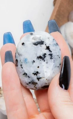 Crystals Rainbow Moonstone Palm Stone Witchcraft