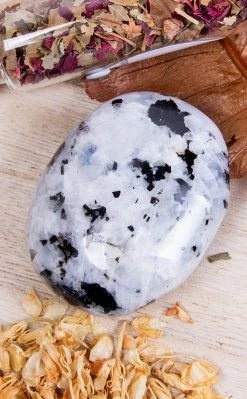 Crystals Rainbow Moonstone Palm Stone Witchcraft