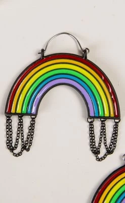 TB Rainbow Plug Hoops | Earrings Jewellery