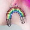 TB Rainbow Plug Hoops | Earrings Jewellery