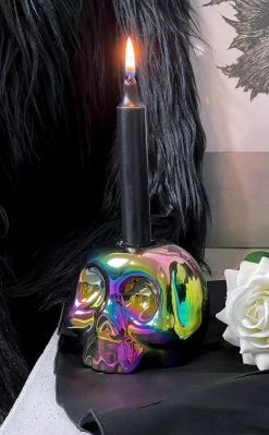 Killstar Rainbow Skulls Candle Holder Sale