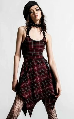 Killstar Clothing Rebellion Dress | Blood Tartan