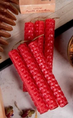 Red Love Beeswax Spell Candles