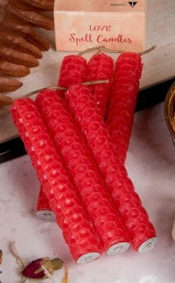 Red Love Beeswax Spell Candles