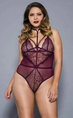 Music Legs Requiem In Lace Strappy Teddy Rose