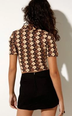 Motel Rezul Shirt | Argyle Brown