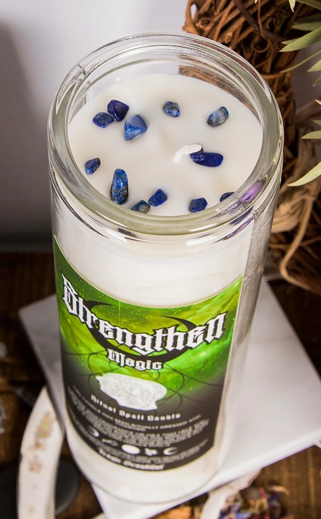 Candles Ritual Crystal Spell Candle | Strengthen Magic Witchcraft 4 Candles Ritual Crystal Spell Candle | Strengthen Magic Witchcraft