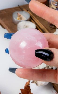 Crystals Rose Quartz Sphere Witchcraft