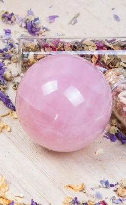 Crystals Rose Quartz Sphere Witchcraft