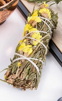 Incense Witchcraft Rosemary & Yellow Sinuata Smoke Cleansing Stick | 10cm