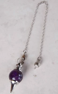 Crystals Round Amethyst Pendulum Home Decor