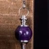 Crystals Round Amethyst Pendulum Home Decor 2 Crystals Round Amethyst Pendulum Home Decor