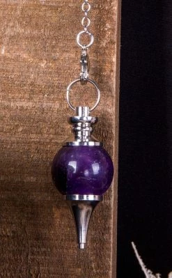 Crystals Round Amethyst Pendulum Home Decor