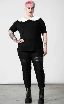 Killstar Ruby Lace Collar Top