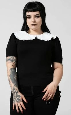 Killstar Ruby Lace Collar Top