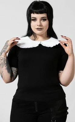 Killstar Ruby Lace Collar Top