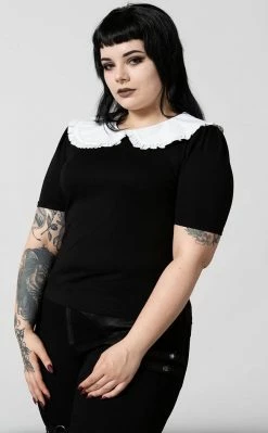 Killstar Ruby Lace Collar Top