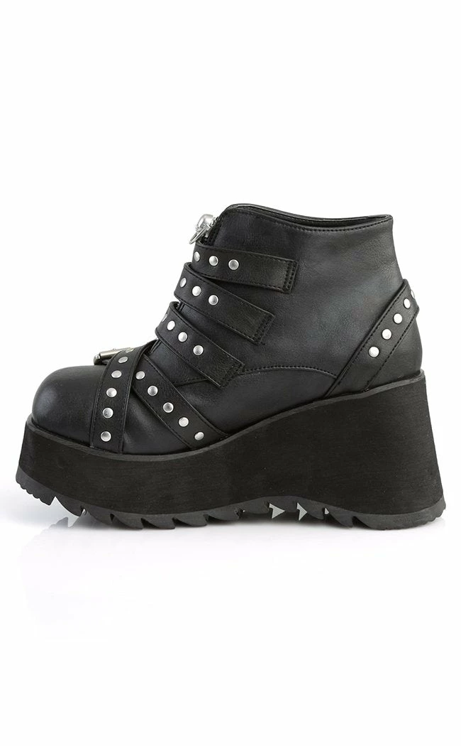 Demonia SCENE-30 Black Vegan Leather Platform Ankle Boots 5 Demonia SCENE-30 Black Vegan Leather Platform Ankle Boots