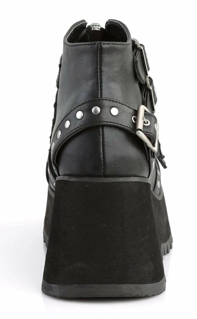 Demonia SCENE-30 Black Vegan Leather Platform Ankle Boots 6 Demonia SCENE-30 Black Vegan Leather Platform Ankle Boots