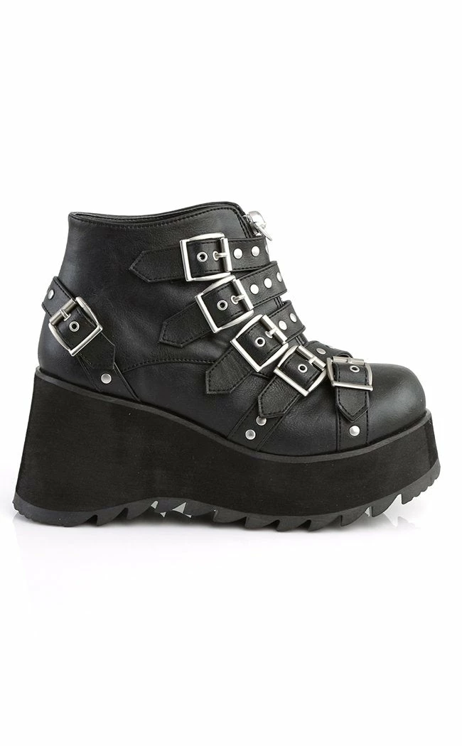 Demonia SCENE-30 Black Vegan Leather Platform Ankle Boots 7 Demonia SCENE-30 Black Vegan Leather Platform Ankle Boots