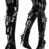 Pleaser SEDUCE-3019 Black Patent Thigh High Boots 2 Pleaser SEDUCE-3019 Black Patent Thigh High Boots