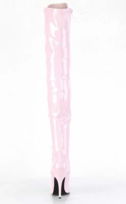 Pleaser SEDUCE-3028 Baby Pink Thigh High Boots Pole Shoes
