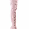Pleaser SEDUCE-3028 Baby Pink Thigh High Boots Pole Shoes