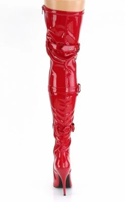Pleaser Pole Shoes SEDUCE-3028 Red Thigh High Boots