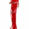 Pleaser Pole Shoes SEDUCE-3028 Red Thigh High Boots