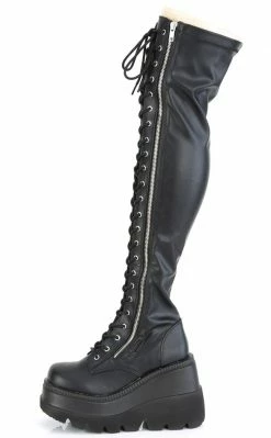 Demonia Shoes SHAKER-374 Black Vegan Leather Thigh High Platform Boots (Au Stock) 13 Demonia Shoes SHAKER-374 Black Vegan Leather Thigh High Platform Boots (Au Stock)