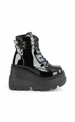 Demonia SHAKER-52 Black Patent Platform Ankle Boots (Au Stock) Shoes 11 Demonia SHAKER-52 Black Patent Platform Ankle Boots (Au Stock) Shoes