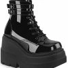 Demonia Shoes SHAKER-52 Black Patent Platform Ankle Boots 1 Demonia Shoes SHAKER-52 Black Patent Platform Ankle Boots