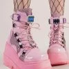 Demonia SHAKER-60 Baby Pink Platform Ankle Boots (Au Stock) 1 Demonia SHAKER-60 Baby Pink Platform Ankle Boots (Au Stock)