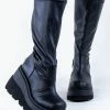 Demonia Plus Size SHAKER-65WC Black Vegan Leather Knee High Platform Boots | Wide Calf 1 Demonia Plus Size SHAKER-65WC Black Vegan Leather Knee High Platform Boots | Wide Calf