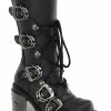 Demonia SINISTER-203 Black Steampunk Boots